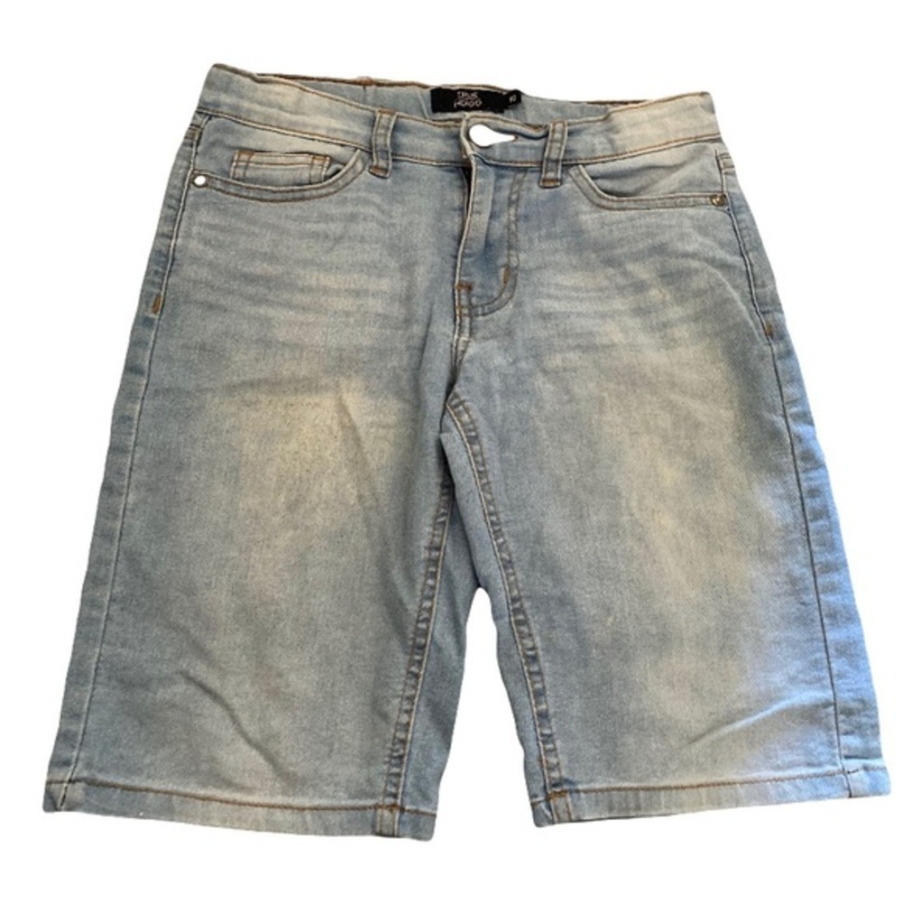 True INDIGO boys size 10 Pants Light Blue Denim Shorts